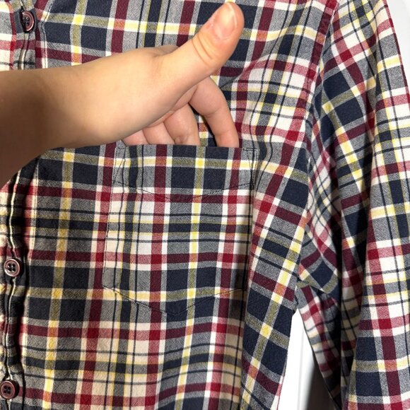 Fiorini International Womens Plaid Cotton Casual Button-Up Shirt SZ Large - Picture 3 of 7